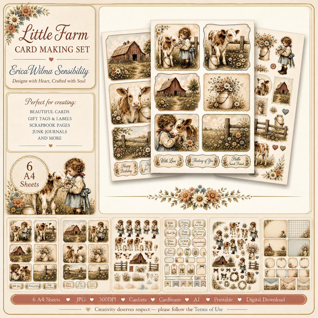 (image for) EW AI Little Farm - Card Making Set 2026